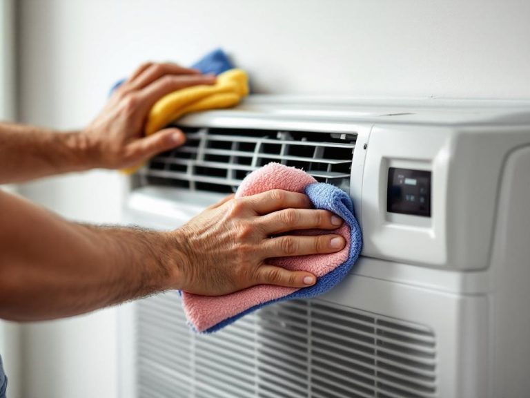 Limpieza segura de rejillas y carcasas del aire acondicionado