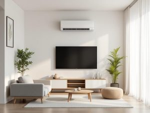 Ubicación ideal del aire acondicionado split en un salón pequeño