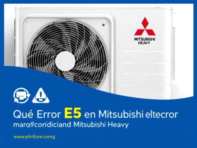 Qué significa el error E5 en un aire Mitsubishi Heavy