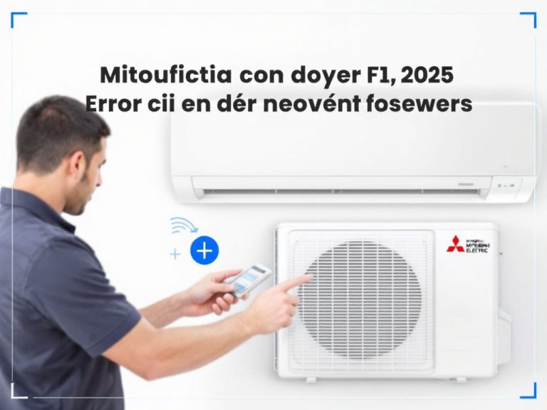 Entiende el Error F1 en tu Aire Acondicionado Mitsubishi Electric. Guía oficial de solución.